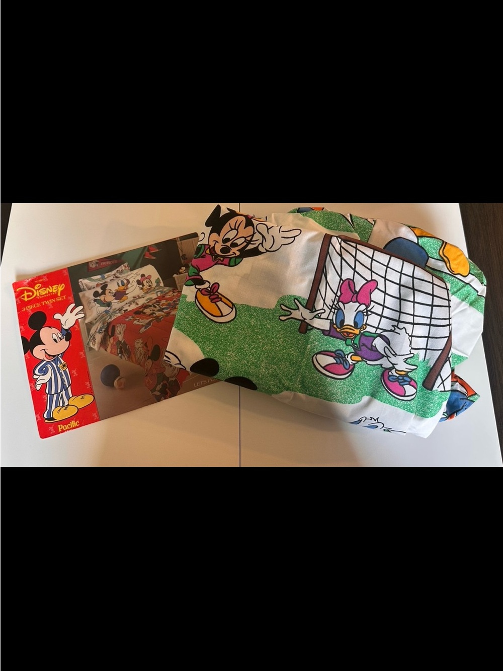 Vintage 1980s Disney Pacific Mickey and Friends Sports Sheet